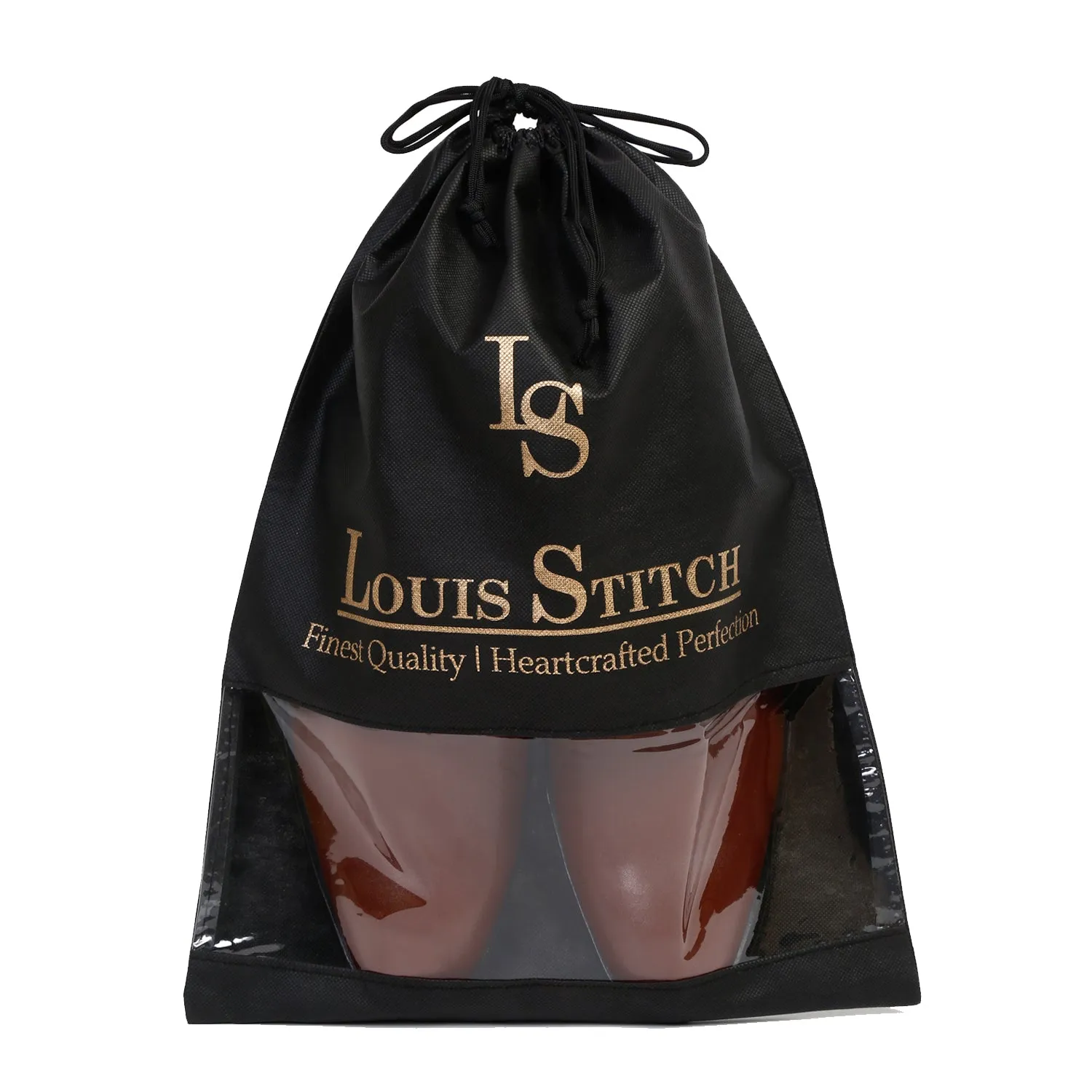 Non Woven Shoe Bag Pack Of  24 Black See-Thru