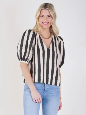 Penny Top I Stripe Noir