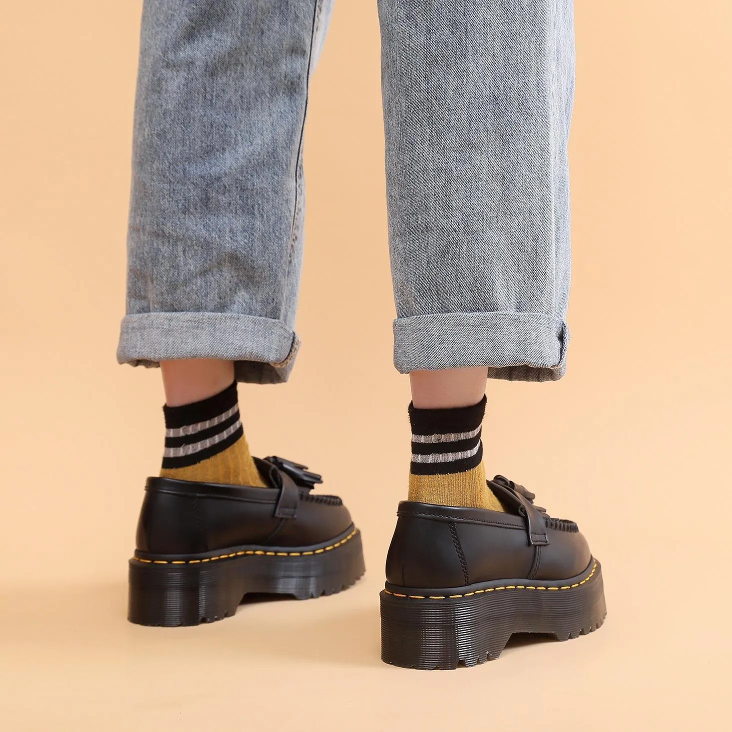 PEOPLETERRITORY Aberdeen fringed loafers women's genuine leather low-top small leather shoes women's British style fashion student versatile casual shoes