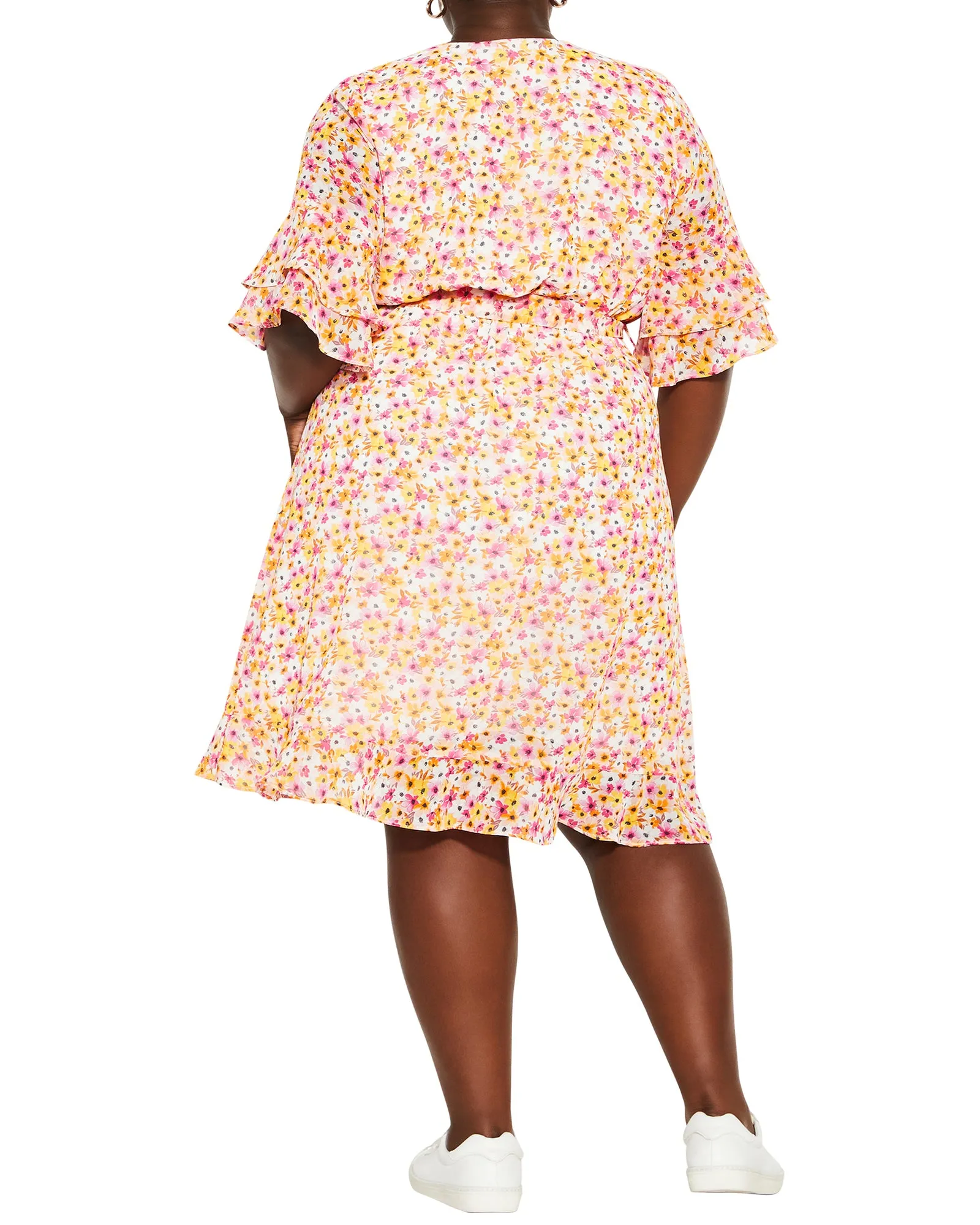 Rosalina Delicate Dress | Yellow / Pink