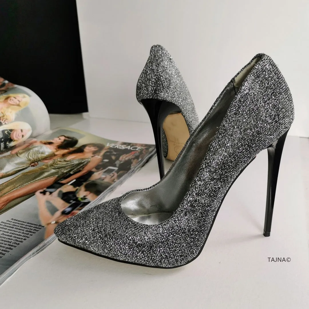 Silver Shimmer Stilettos