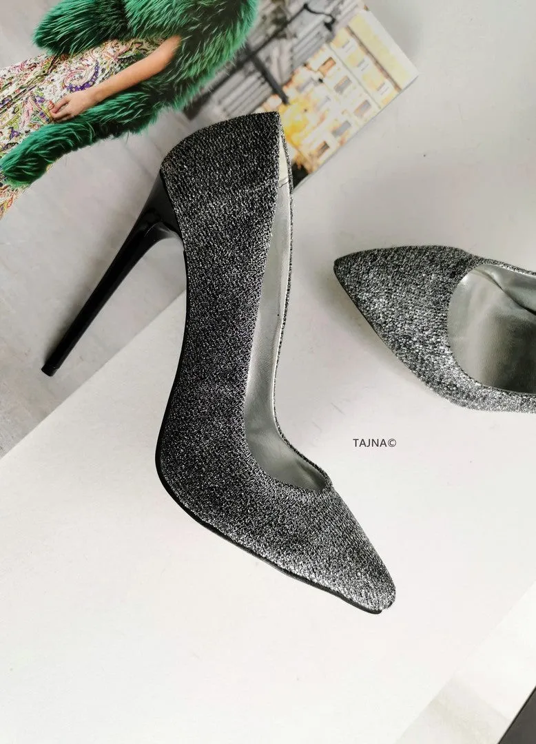 Silver Shimmer Stilettos