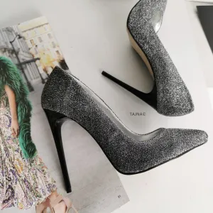 Silver Shimmer Stilettos