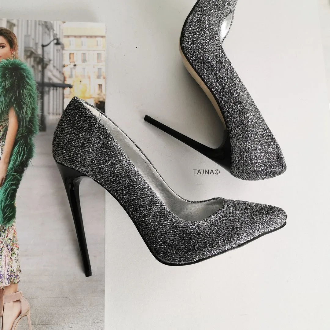 Silver Shimmer Stilettos