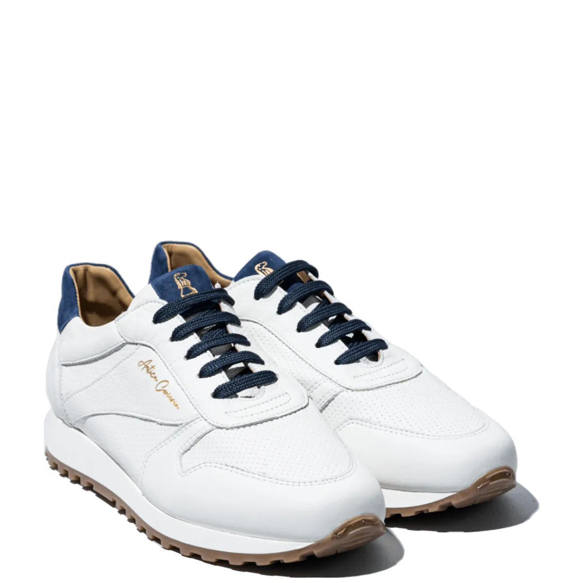 Sneaker Antica Cuoieria Pelle Vieste Punzonato Bianco