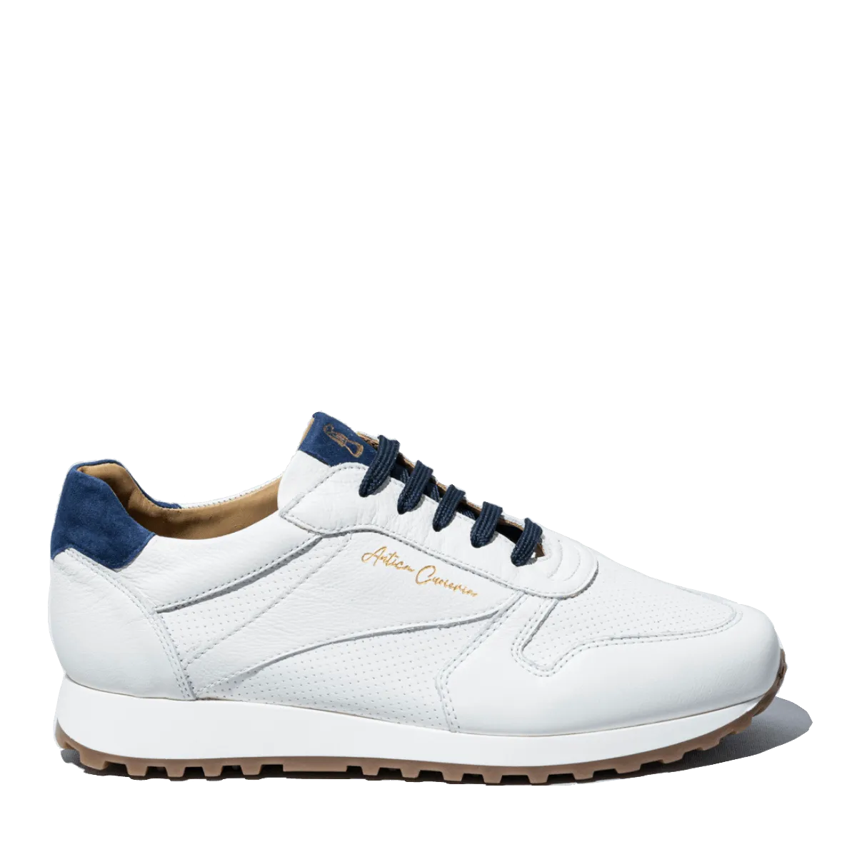 Sneaker Antica Cuoieria Pelle Vieste Punzonato Bianco