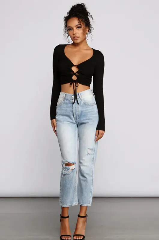 Twist Front Crop Top