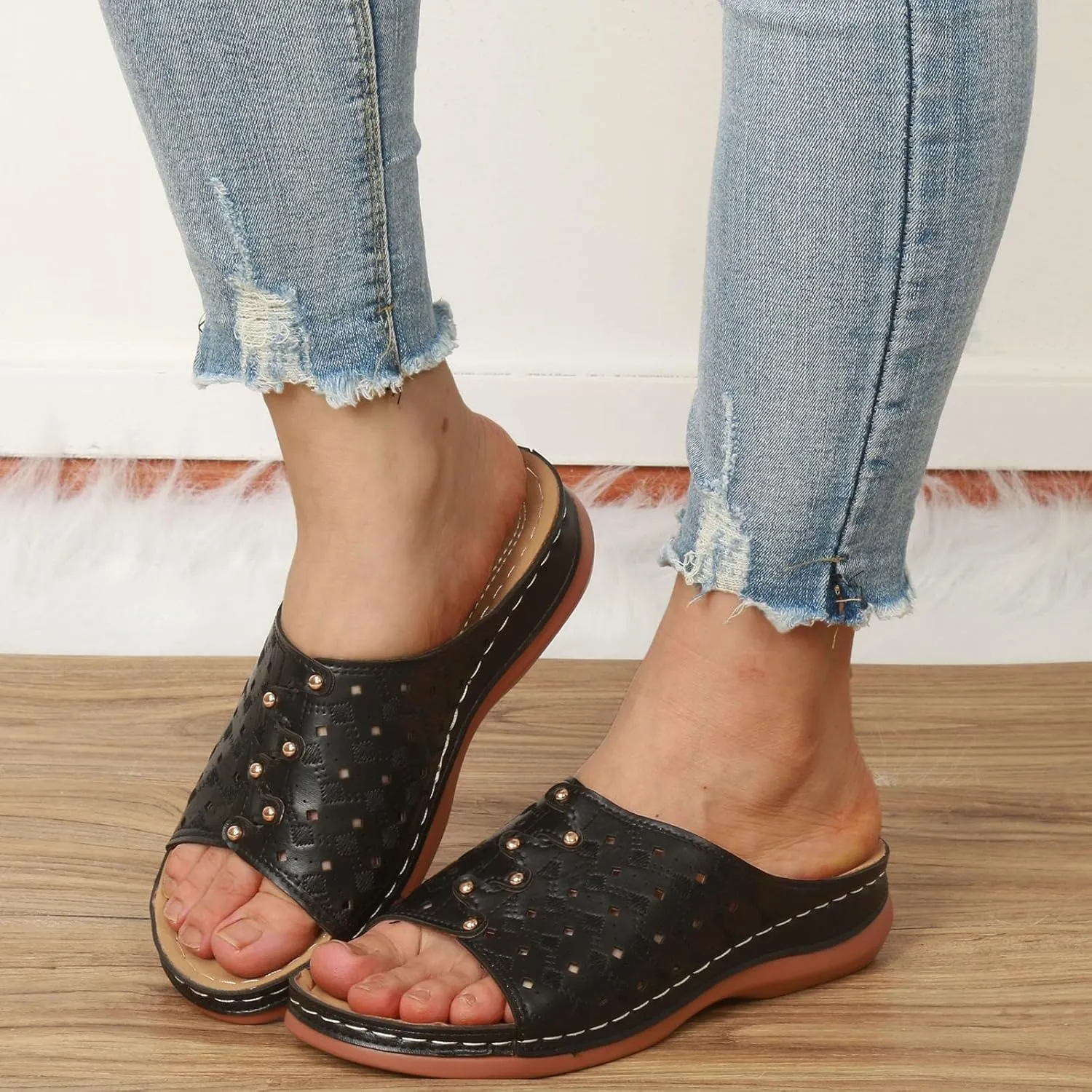 Women's Fashion Slippers Recovery Supportive Athletic Sandals Versatile Sandals Women's Versatile Slides Sandals
