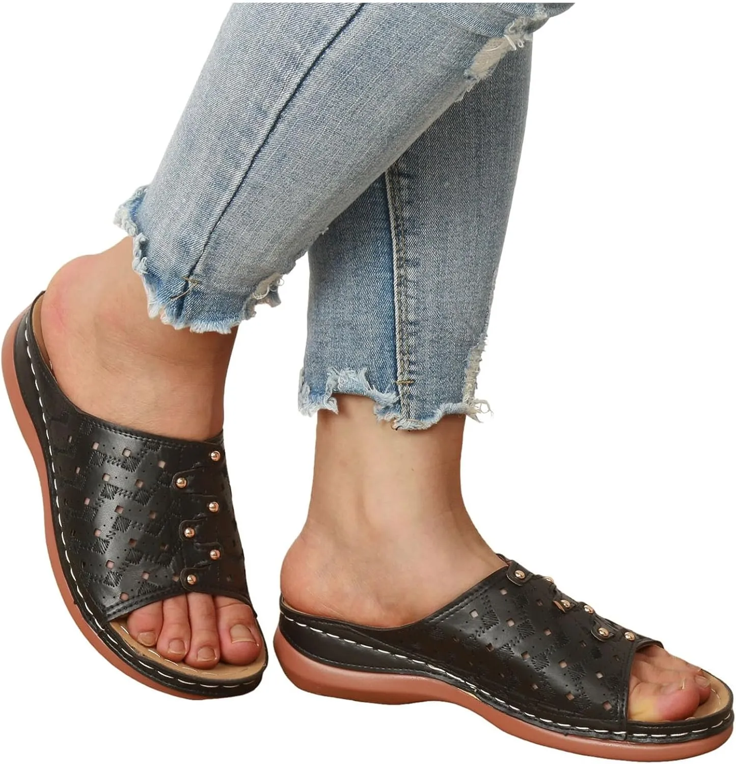 Women's Fashion Slippers Recovery Supportive Athletic Sandals Versatile Sandals Women's Versatile Slides Sandals